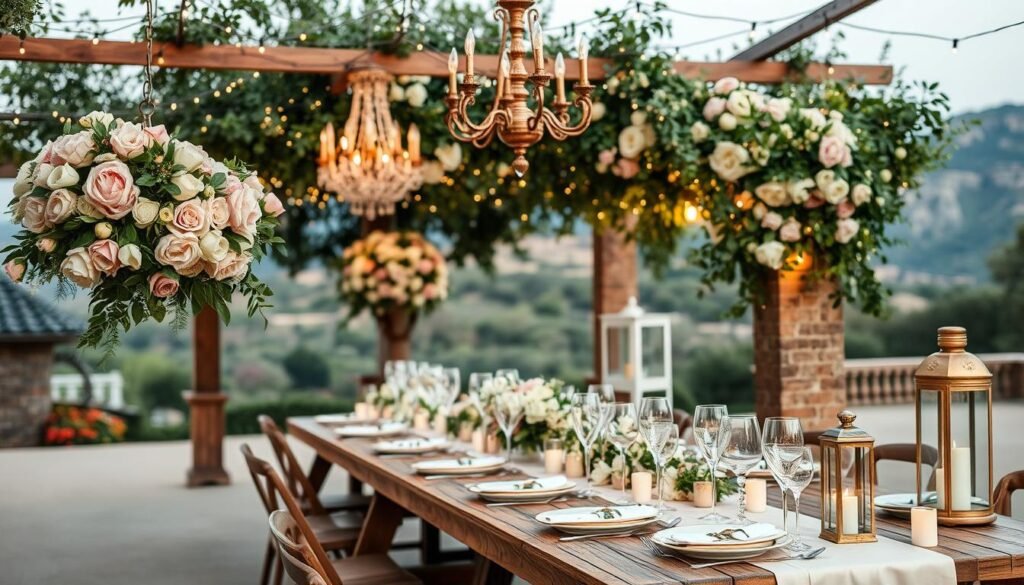 éléments de décor mariage dolce vita